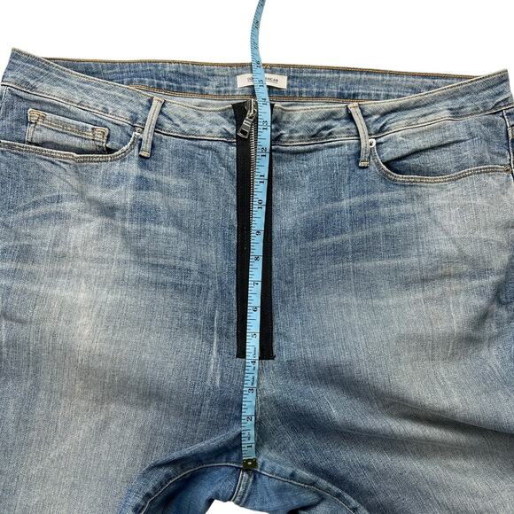 Good American Jeans Exposed Zip Good Waist Denim Pants Women's 22 Plus Size Cuff - Picture 5 of 13